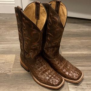 Anderson Bean Alligator Print Cowboy Boots